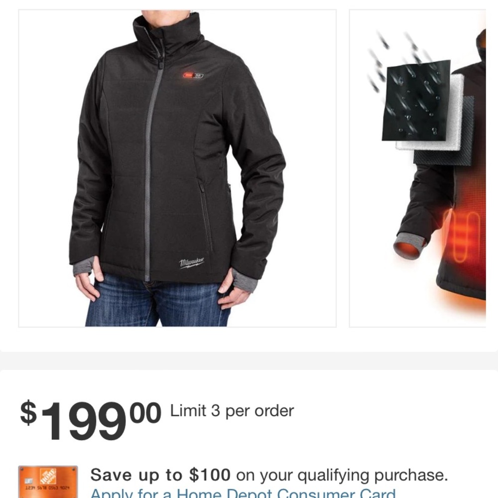 Milwaukee heated coat with battery and charger